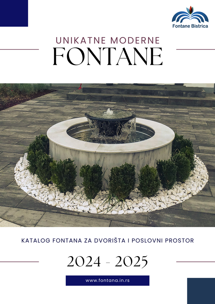 Katalog fontana za dvorište i poslovni prostor atelje Fontane Bistrica